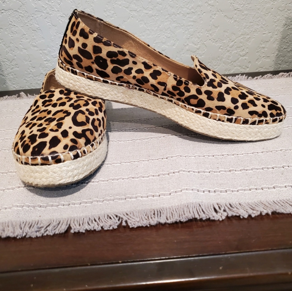 Leopard print espadrilles